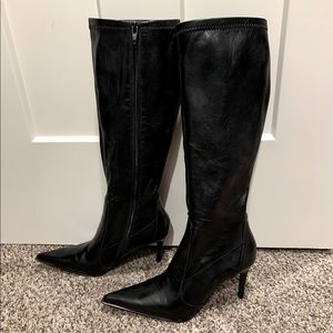Aldo black high heel boots size 37 (6.5 US)